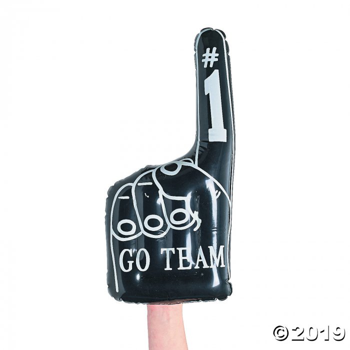 Inflatable Black #1 Hands (Per Dozen)