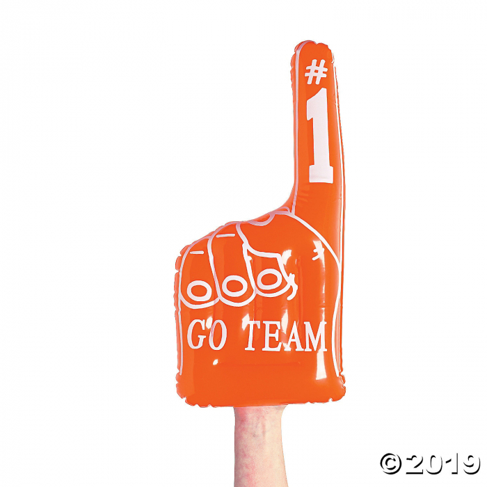 Inflatable Orange #1 Hands (Per Dozen) Inflatable Orange #1 Hands (Per Dozen)