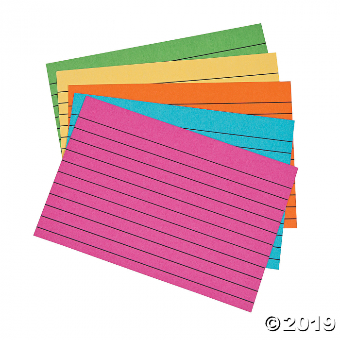 Mead Half-Sized Colored Index Cards – 3" X 2.5", 63039 – For Study, Recipes, Notes