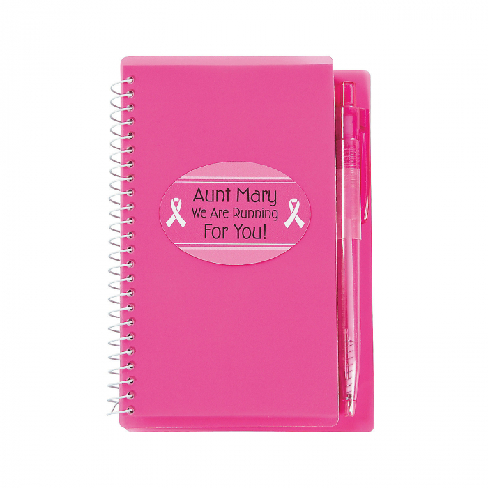 Personalized Pink Spiral Notebook & Pen Sets (Per Dozen)