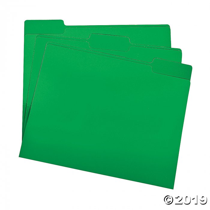 Green File Folders (Per Dozen)