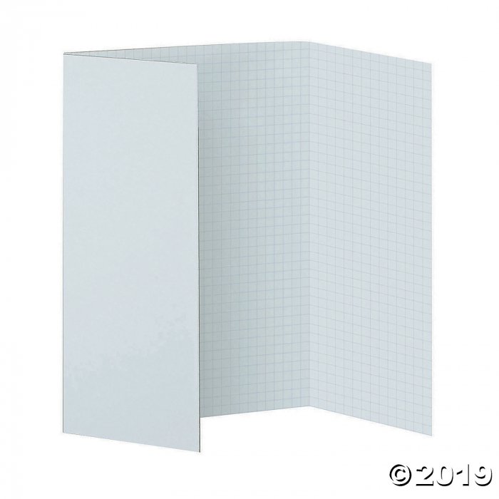 Foam Presentation Board, White, 1/2" Faint Grid, 28" x 22", Pack of 3 (3 Piece(s))