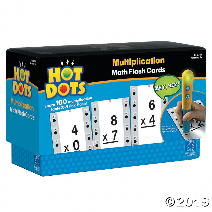 Hot Dots® Flash Cards, Multiplication Facts 0-9 (1 Set(s))