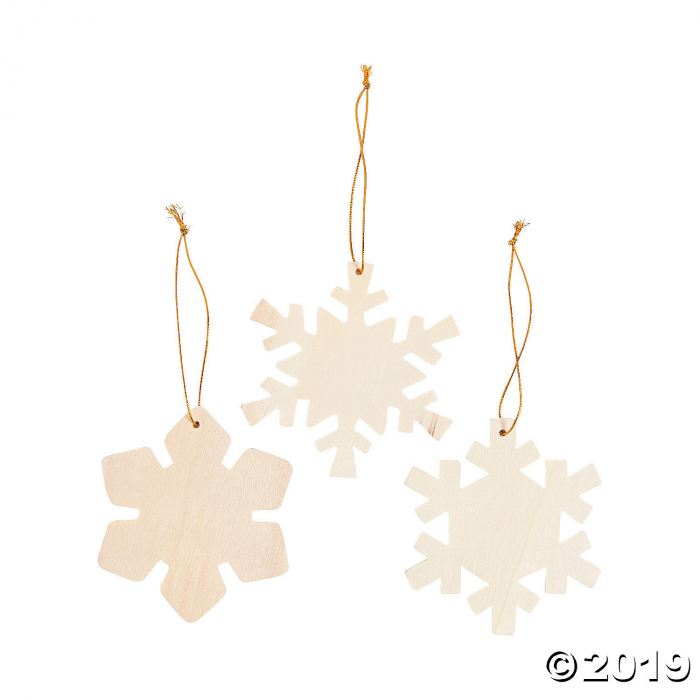 DIY Wood Snowflake Ornaments (Per Dozen)
