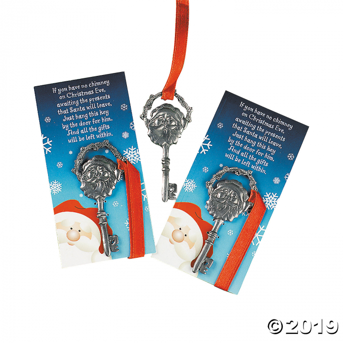 Key For Santa Christmas Ornaments with Card (Per Dozen) Key For Santa Christmas Ornaments with Card (Per Dozen)