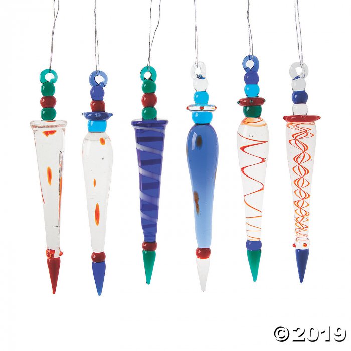 Multicolor Glass Ornaments (Per Dozen)