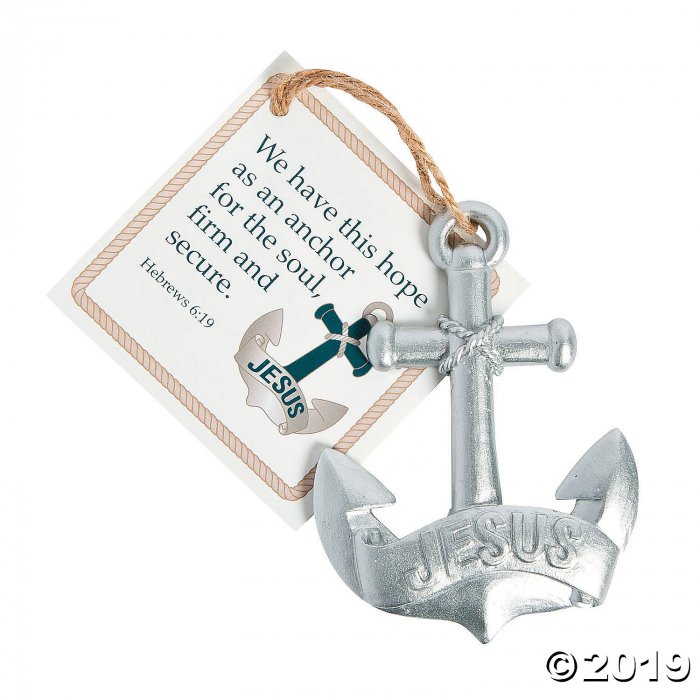 Jesus Is an Anchor Ornaments with Card (Per Dozen)