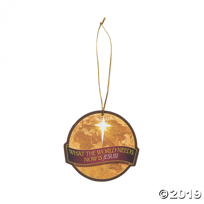 Globe with Religious Message Ornaments (Per Dozen)