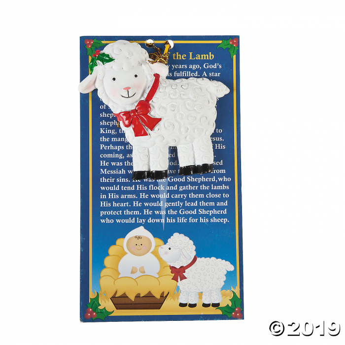 Legend of the Lamb Christmas Ornaments with Card (Per Dozen)