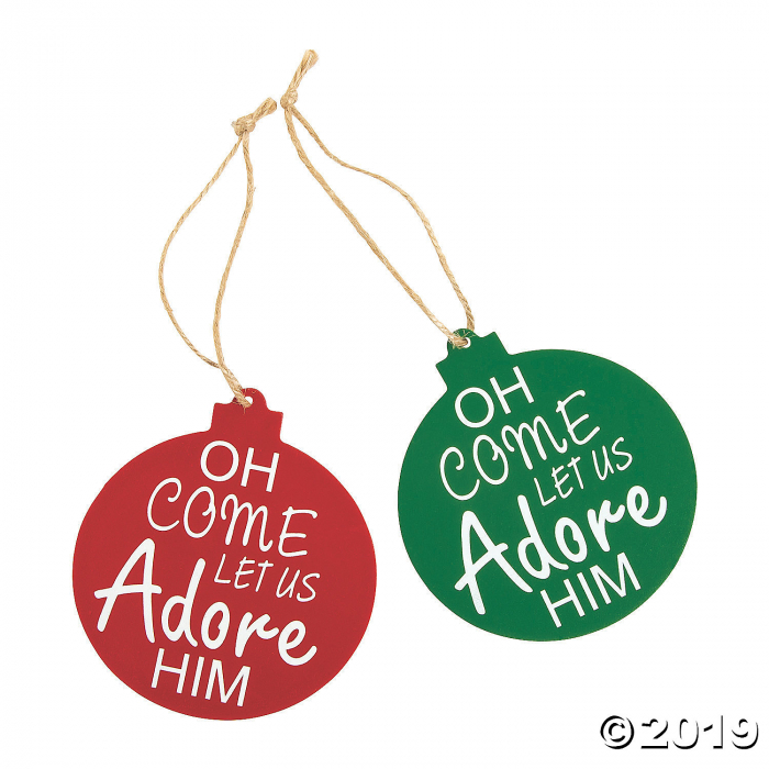 Oh Come Let Us Adore Him Ornaments (Per Dozen)