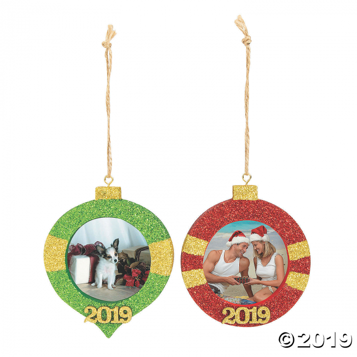 2019 Glitter Picture Frame Ornaments (Per Dozen)