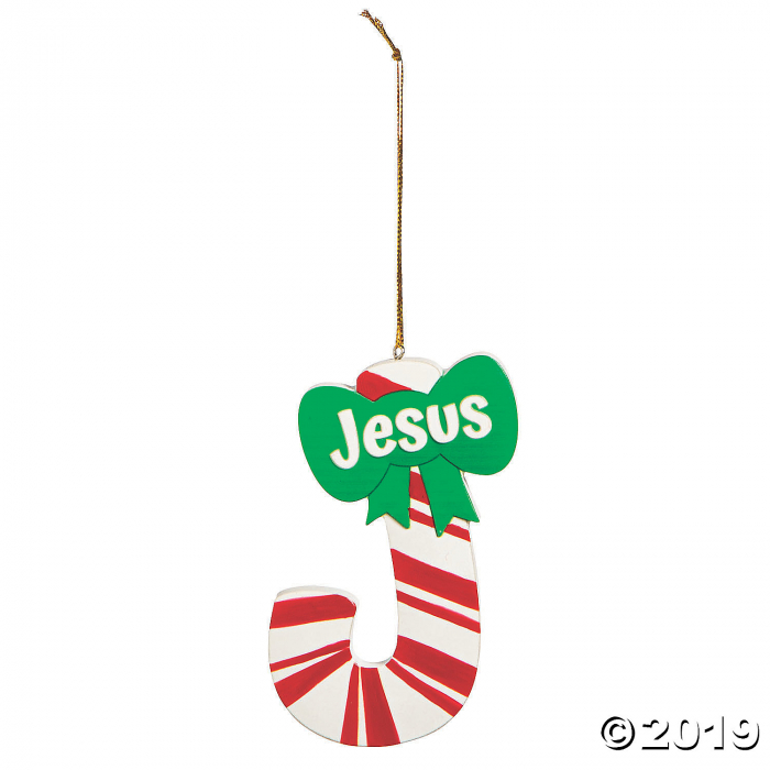 J is for Jesus Candy Cane Ornament (Per Dozen)