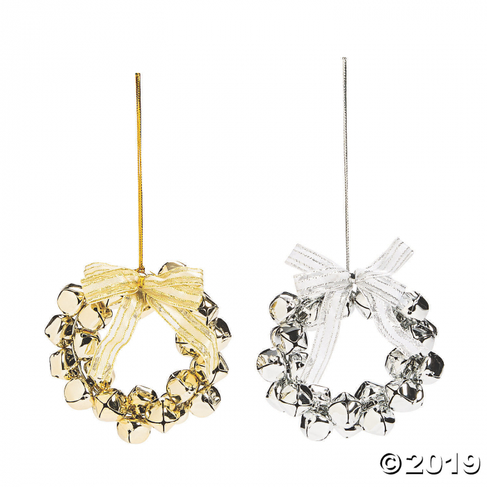 Jingle Bell Wreath Ornaments (Per Dozen)
