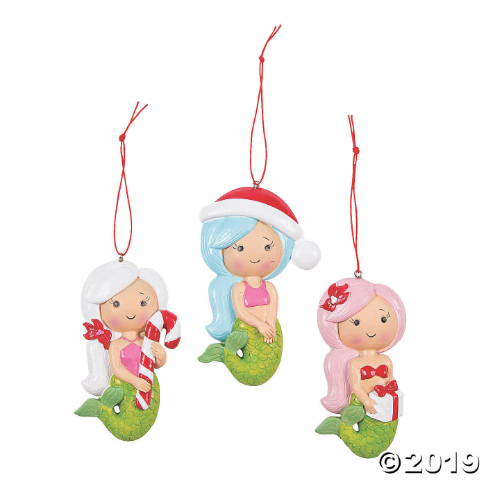 Christmas Mermaid Ornaments (Per Dozen)