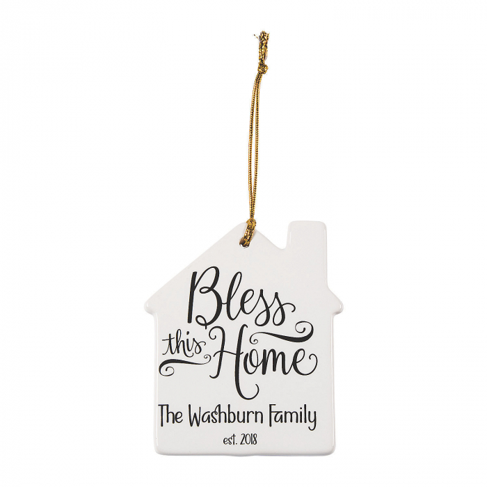 Personalized Bless This Home Ornament (1 Piece(s))