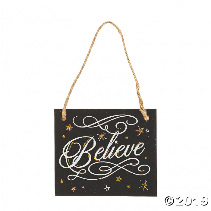 Believe Christmas Ornaments (Per Dozen)