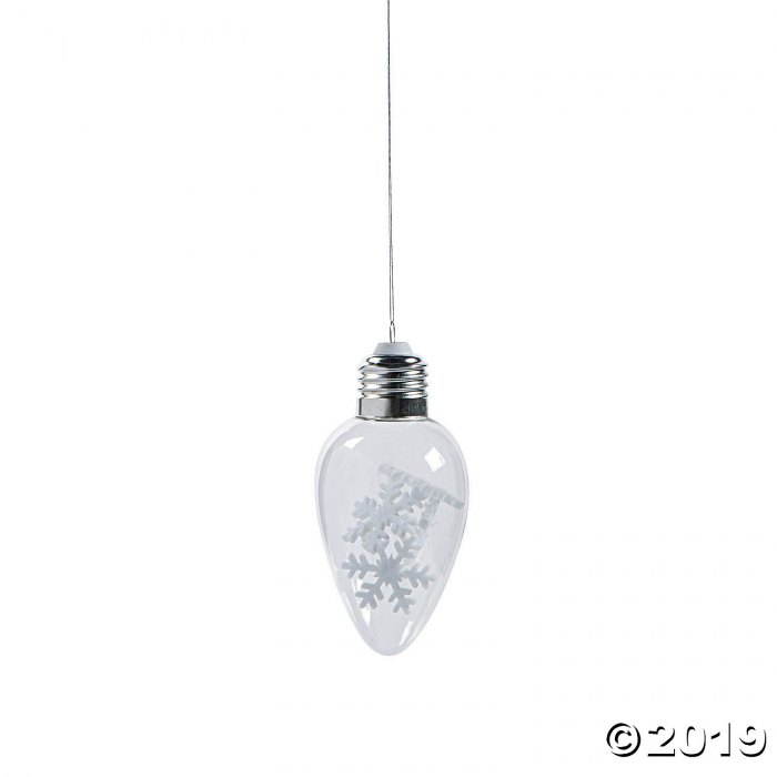 Snowflake Lightbulb Ornaments (6 Piece(s))