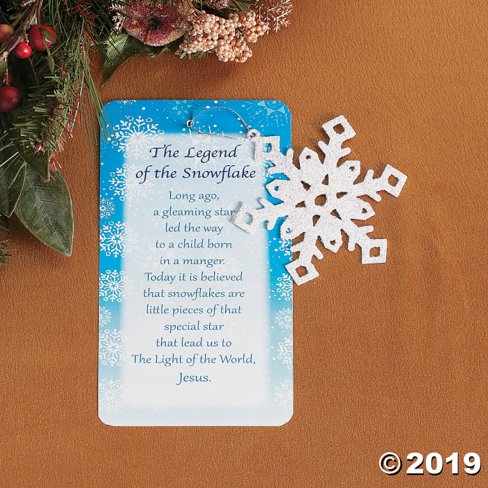 Legend of the Snowflake Christmas Ornaments (Per Dozen)