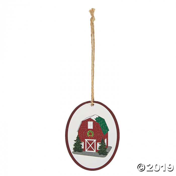 Christmas Barn Ornaments (Per Dozen)