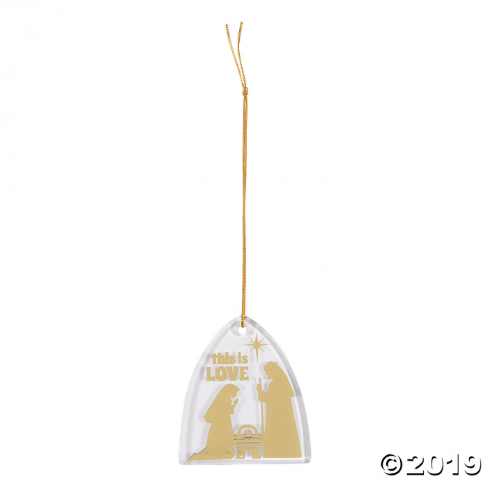 Small Gold Foil Nativity Ornaments (Per Dozen)