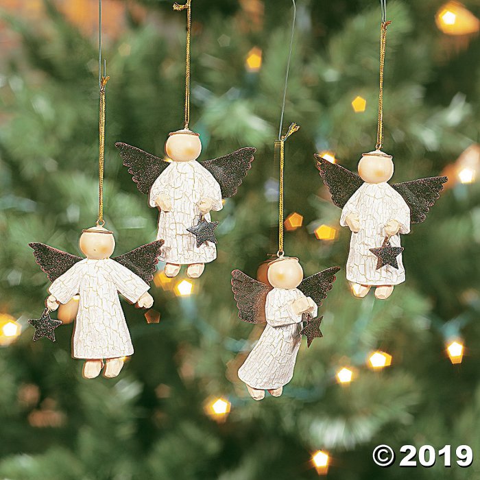 Star-Gathering Angel Ornaments (Per Dozen)