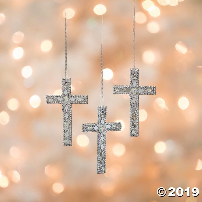 Winter Wonderland Cross Jeweled Ornaments (1 Set(s))