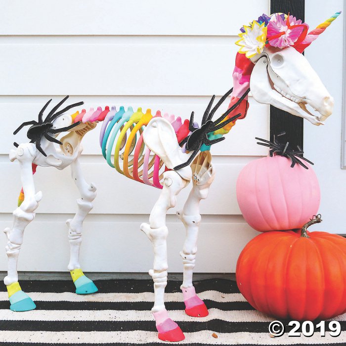 Unicorn Skeleton Halloween Decoration (1 Piece(s)) | GlowUniverse.com