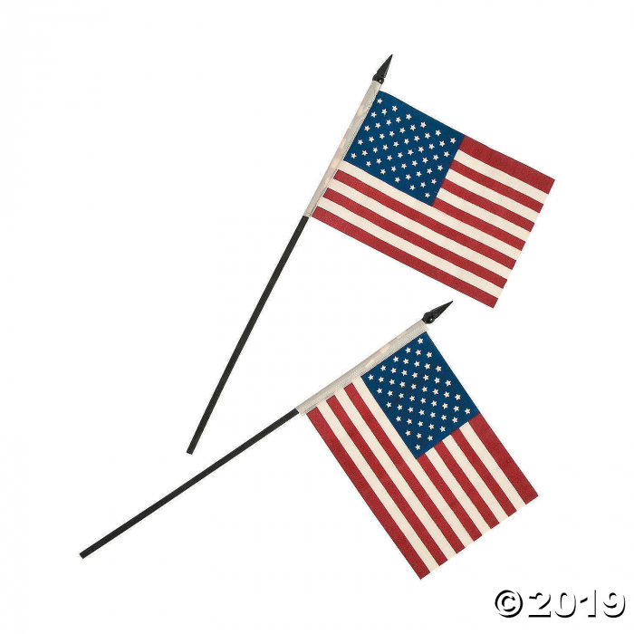 Small Cloth Americana Flags (Per Dozen)