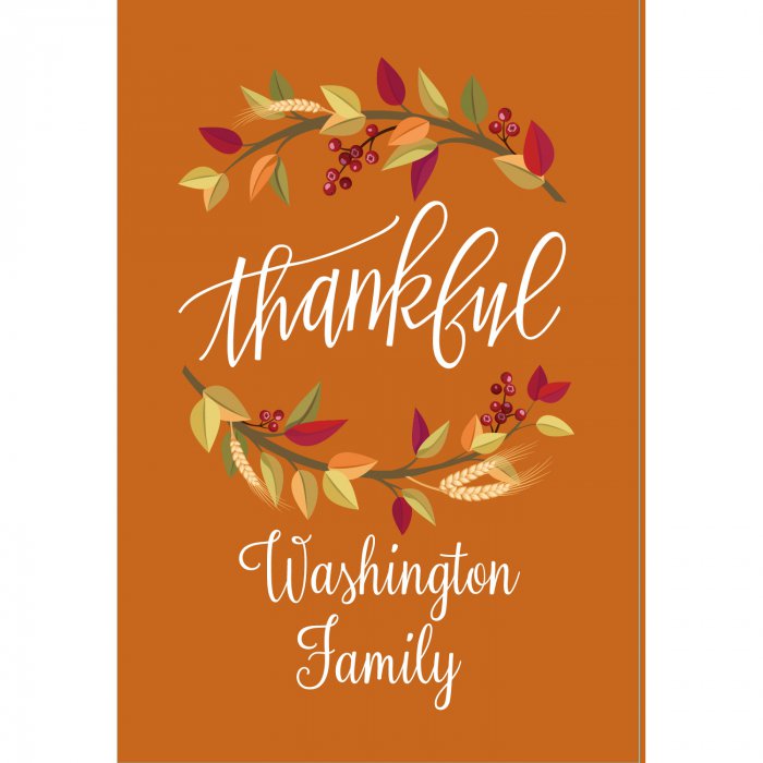 Personalized Fall & Thanksgiving Garden Flag (1 Piece(s))