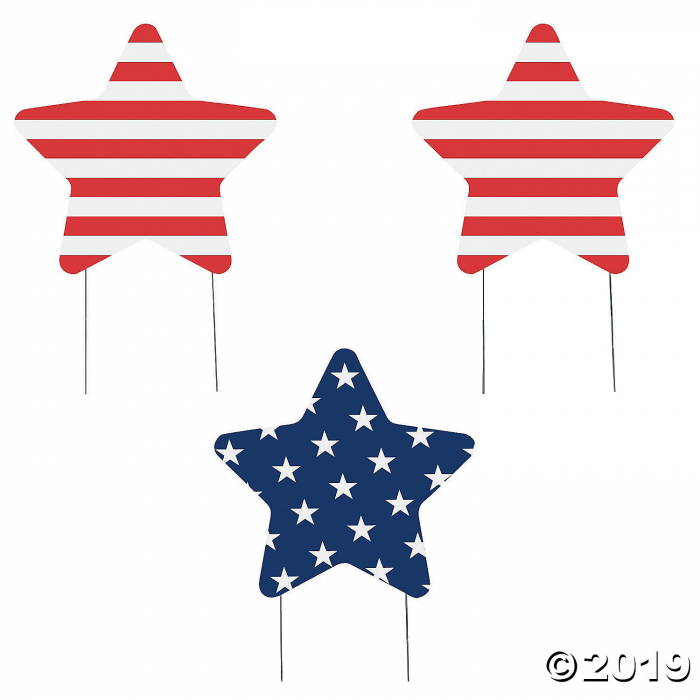 Patriotic Star Yard Stakes (1 Set(s))