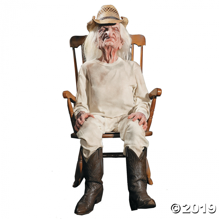Rocking Crotchety Grandpa Halloween Decoration