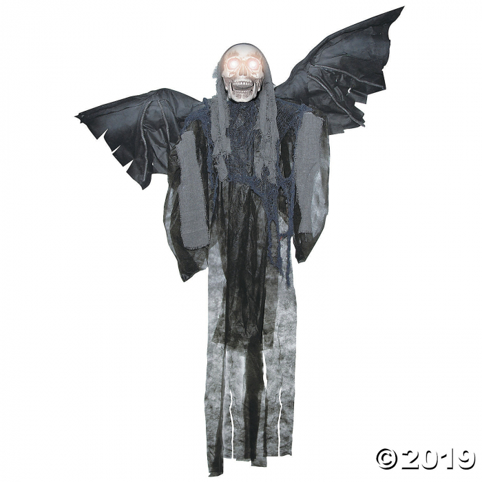 Hanging Talking Grim Reaper with Wings Halloween Decoration (1 Piece(s))