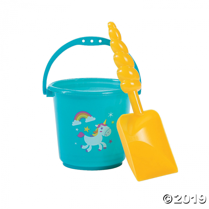 Mini Rainbow Unicorn Buckets with Shovels (Per Dozen)