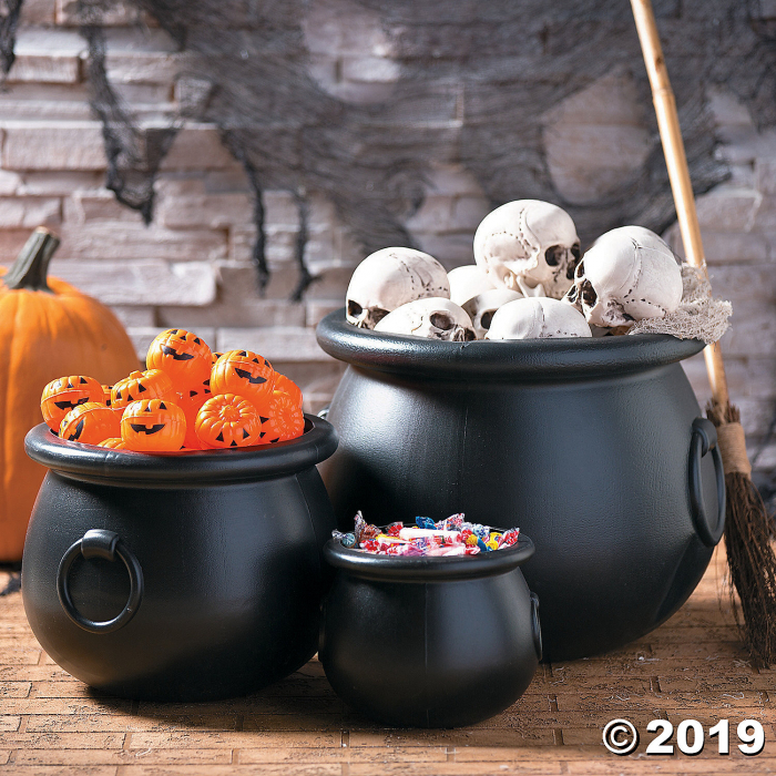 Black Cauldrons Halloween Decorations (1 Set(s))