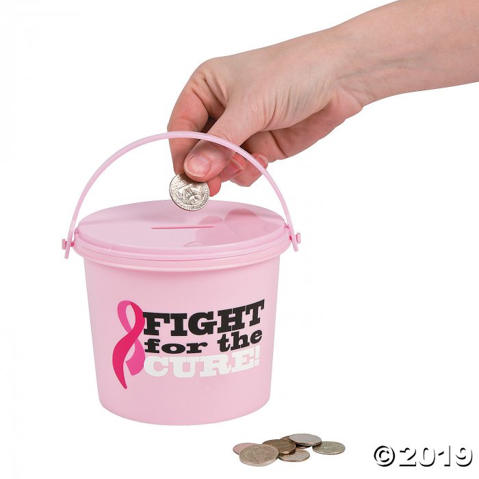 Pink Awareness Ribbon Donation Buckets (Per Dozen)