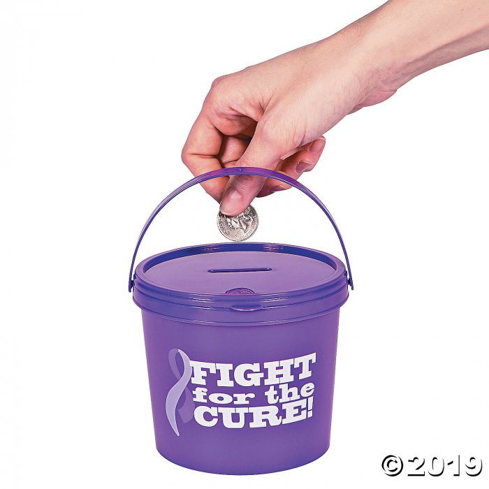 Purple Awareness Ribbon Donation Buckets (Per Dozen)