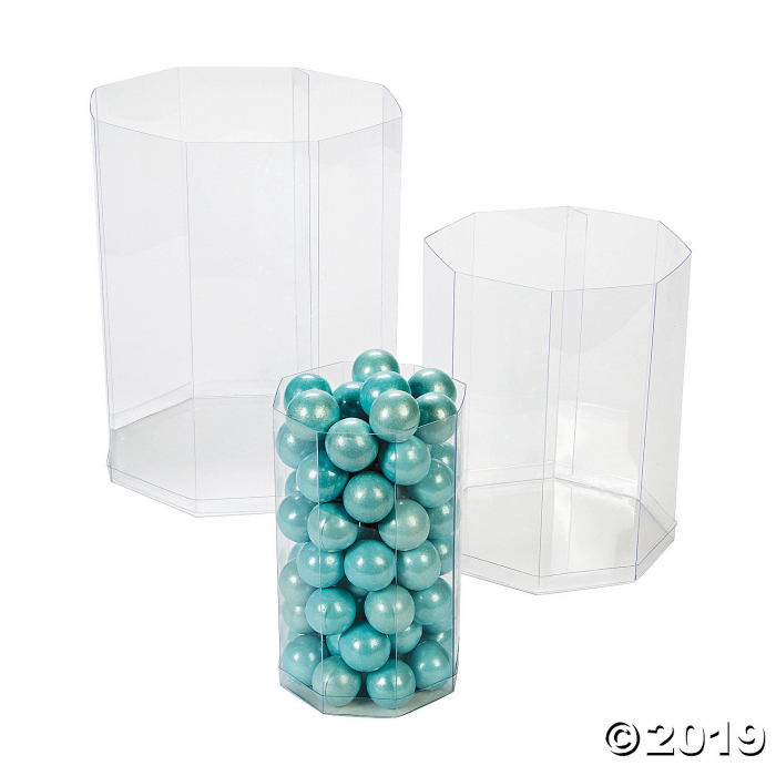 Clear Octagon Candy Buckets (6 Piece(s))