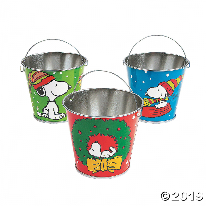 Peanuts® Christmas Pails (Per Dozen)