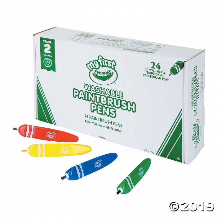 4 Color Crayola® My First Tripod Grip Paintbrush Pens Classpack® - 24 Pc.