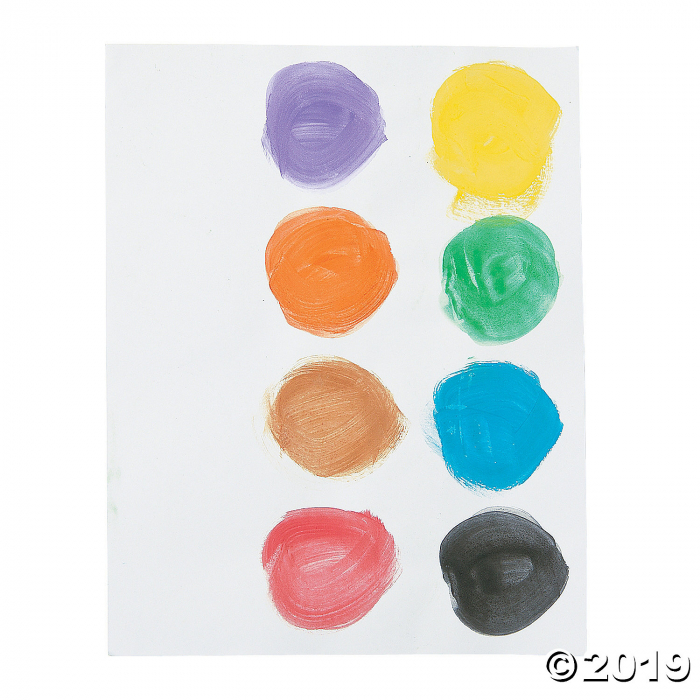 Washable Primary Assorted Colors Tempera Paint Cakes - Set of 6 (6 Piece(s))
