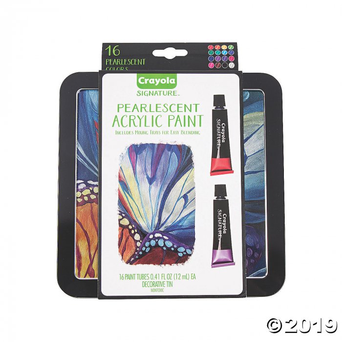 Crayola 2002574 Signature Pearlescent Acrylic Paint, Assorted Color - Set  of 16, 1 - Mariano's