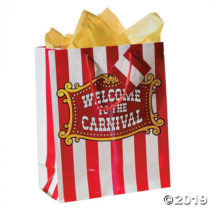 Medium Carnival Gift Bags with Tags (Per Dozen)