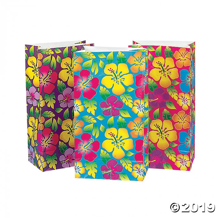 Tropical Hibiscus Treat Bags (Per Dozen)