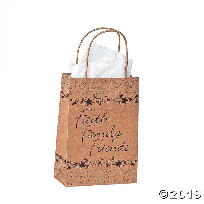 Medium "Faith, Family, Friends" Gift Bags (Per Dozen)