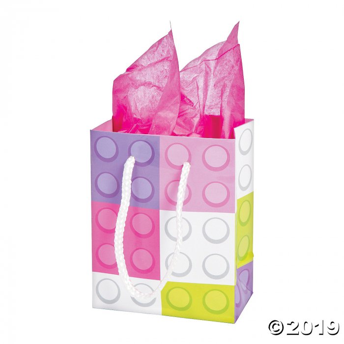 Small Pastel Color Brick Gift Bags (Per Dozen)