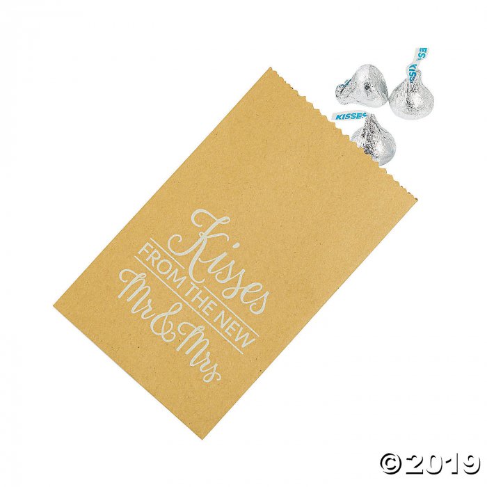 Mini Kisses from Mr & Mrs Favor Bags (50 Piece(s))