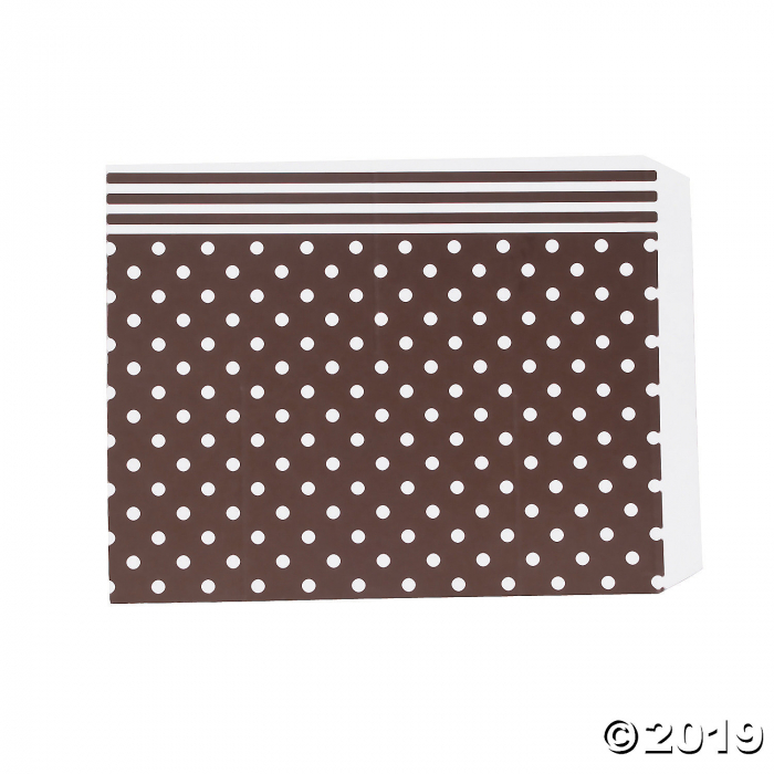 Chocolate Brown Polka Dot Favor Containers (24 Piece(s))