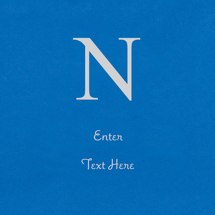 Blue Medium Personalized Monogram Welcome Gift Bags with Silver Foil (Per Dozen)