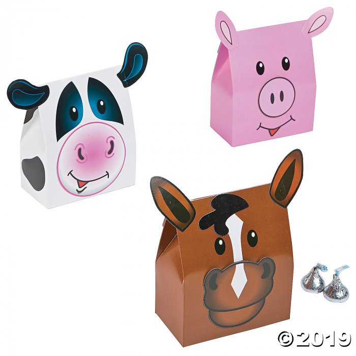 Farm Animal Party Favor Boxes (Per Dozen)