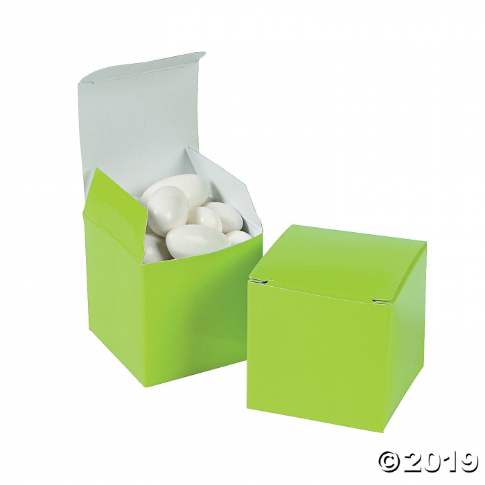 Mini Lime Green Favor Boxes (24 Piece(s))